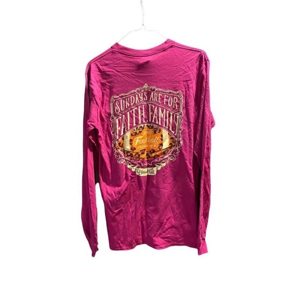 Blessed Girl Bible Verses Cotton Long Sleeve Shirt medium size